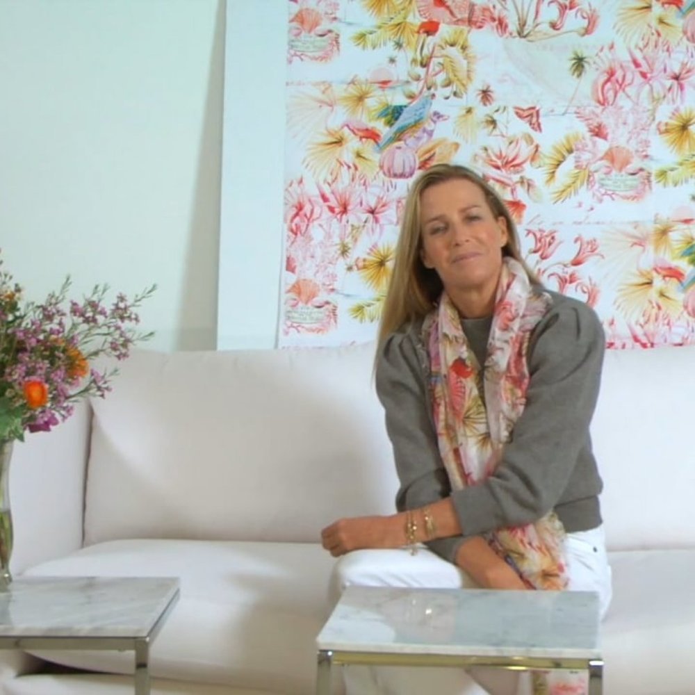 India Hicks Siesta Floral Print Scarf - New